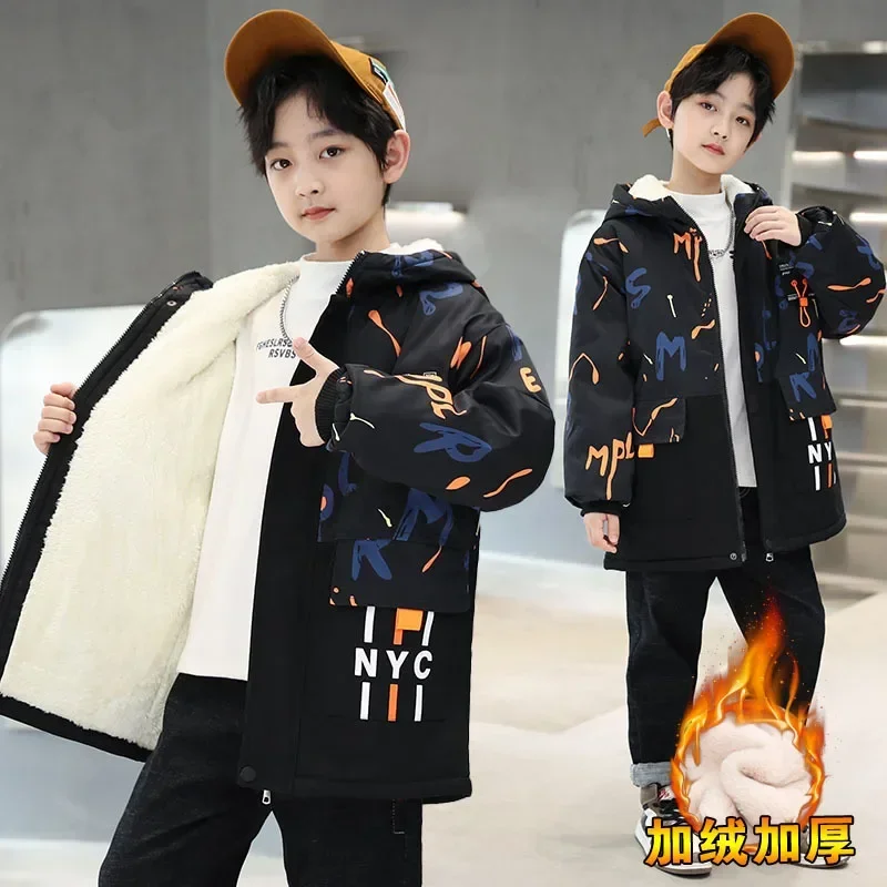 Boys Coat Jacket Cotton Outerwear Windbreak 2025 Thicken Velvet Winter Warm Christmas Gift Children's Clothing
Boys Coat Jacket Cotton Outerwear Windbreak 2025 Thicken Velvet Winter Warm Christmas Gift Children's Clothing
