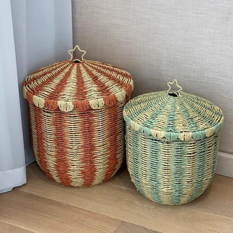 Nordic Style Rattan Storage Box with Lid Storage Box Bedroom Dirty Clothes Basket Toy Storage Basket Home Decoration
Nordic Style Rattan Storage Box with Lid Storage Box Bedroom Dirty Clothes Basket Toy Storage Basket Home Decoration