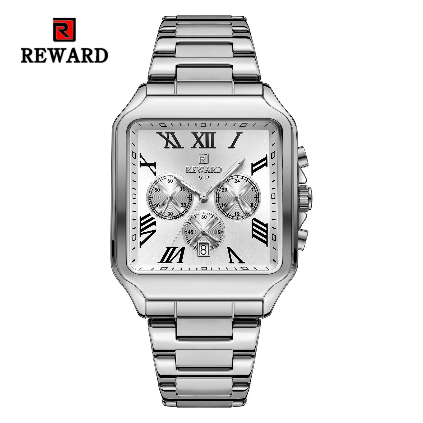 REWARD 812265 Fashiona Men's Quartz Watch Chronograph Calendar Luminous Hands Vintage Roman Numeral Dial Elegant Watches for Man
REWARD 812265 Fashiona Men's Quartz Watch Chronograph Calendar Luminous Hands Vintage Roman Numeral Dial Elegant Watches for Man