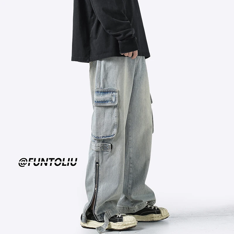 Retro Men's Jeans Spring Autumn Design Sensation Small Audience Large Pocket High Street Workwear Loose Long Trousers
Retro Men's Jeans Spring Autumn Design Sensation Small Audience Large Pocket High Street Workwear Loose Long Trousers