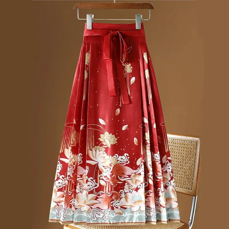 Maxi Chinese Style Horse Face Skirts Women Hanfu Vintage Harajuku Saia Casual Long Print Pleated Skirt Woman Clothing Faldas
Maxi Chinese Style Horse Face Skirts Women Hanfu Vintage Harajuku Saia Casual Long Print Pleated Skirt Woman Clothing Faldas
