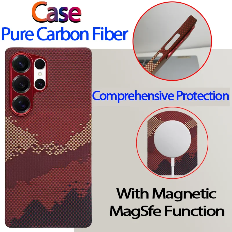 Real Carbon Fiber Magnetic MagSafe Case For Samsung Galaxy S25 Ultra Aramid Kevlar Shockproof Commercial Phone Cover
Real Carbon Fiber Magnetic MagSafe Case For Samsung Galaxy S25 Ultra Aramid Kevlar Shockproof Commercial Phone Cover