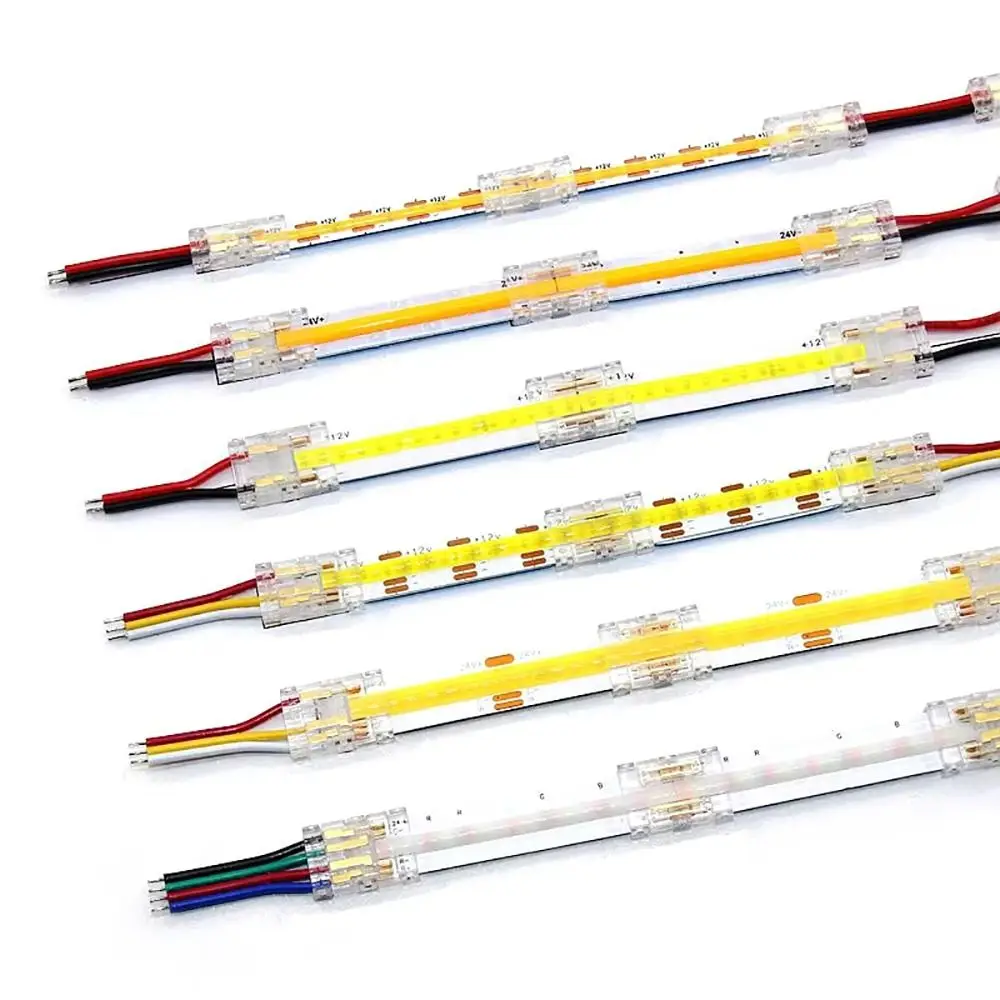 Набор из 5 мини-коннекторов COB с прозрачной крышкой, 2/3/4-контактные, для светодиодных лент, без пайки
Набор из 5 мини-коннекторов COB с прозрачной крышкой, 2/3/4-контактные, для светодиодных лент, без пайки