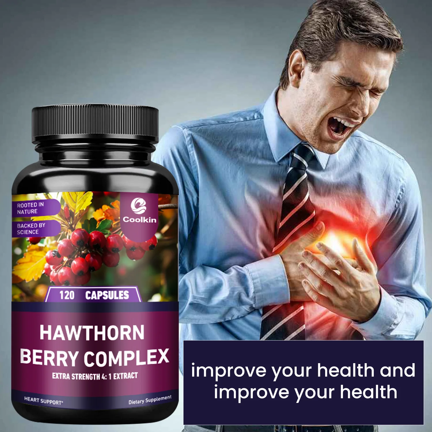 Hawthorn Extract - Promotes Blood Circulation,Maintains Normal Blood Pressure Levels,Good for Heart and Digestive Health,Non-GMO
Hawthorn Extract - Promotes Blood Circulation,Maintains Normal Blood Pressure Levels,Good for Heart and Digestive Health,Non-GMO