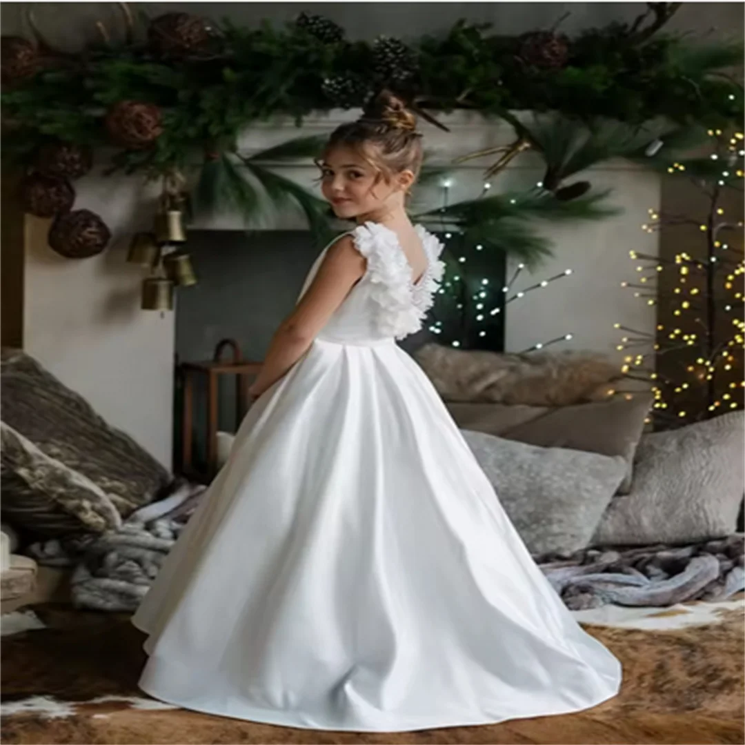 Wedding Birthday Satin Wedding Party Ball Gowns with Pearls Flower Girl Dress 7-16 Floral Holy Communion Dress Kids Gala Dress
Wedding Birthday Satin Wedding Party Ball Gowns with Pearls Flower Girl Dress 7-16 Floral Holy Communion Dress Kids Gala Dress