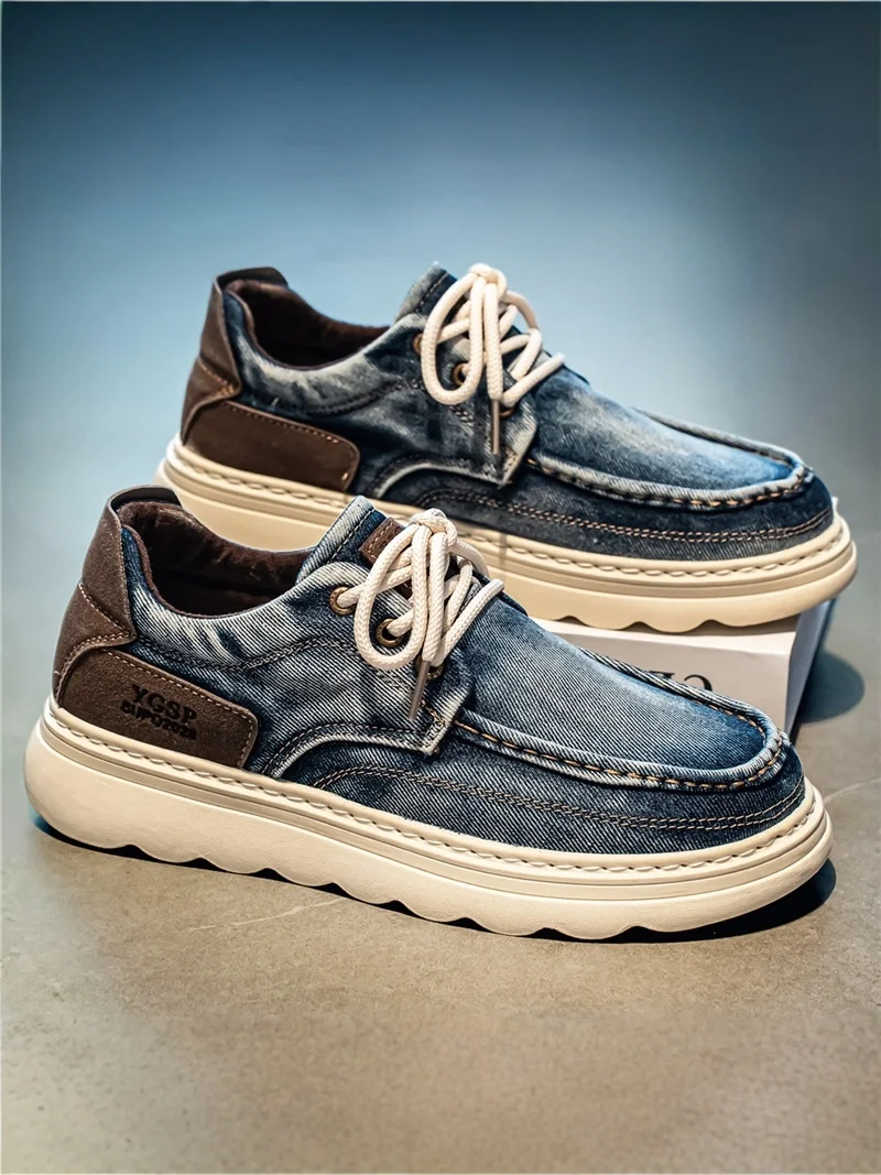 Men's Summer Breathable Canvas Shoes Versatile Washed Denim Casual Sports Thick Bottom Anti-slip Retro Low-profile Board Shoes
Men's Summer Breathable Canvas Shoes Versatile Washed Denim Casual Sports Thick Bottom Anti-slip Retro Low-profile Board Shoes