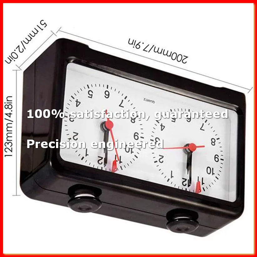 Chess Clock Timer, Fashion Mechanical Chess Clock, Professional Tournament Analog Chess Clock Timer for Game PQ9905-A79M
Chess Clock Timer, Fashion Mechanical Chess Clock, Professional Tournament Analog Chess Clock Timer for Game PQ9905-A79M