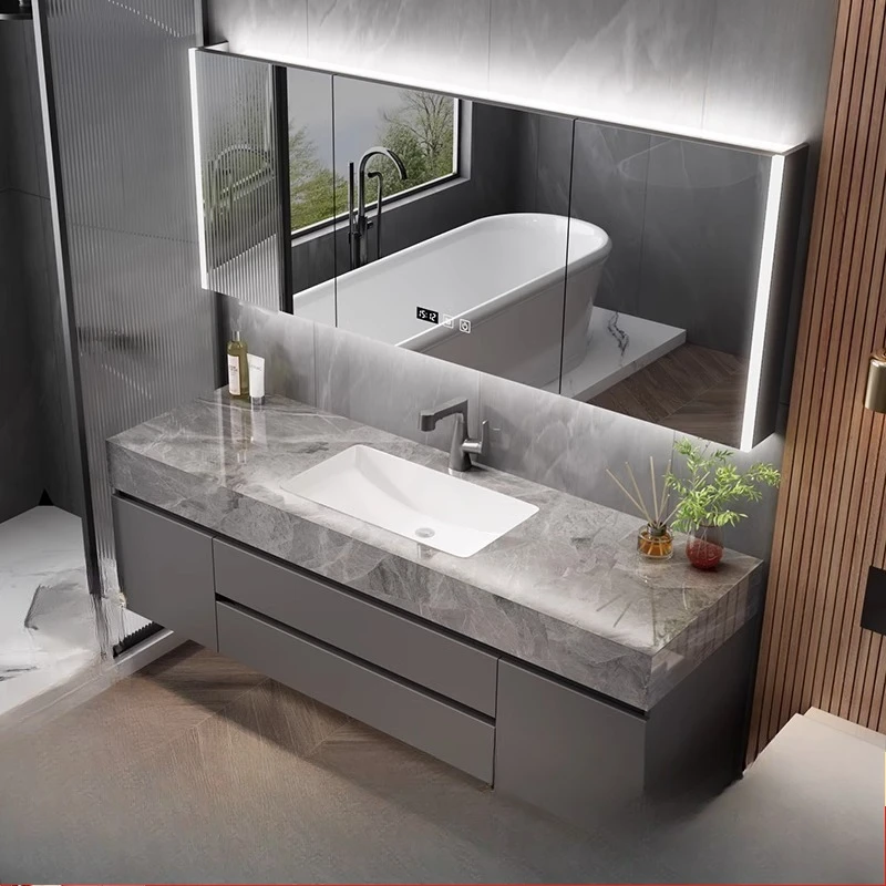 Light luxury rock slab ceramic seamless integrated solid wood bathroom cabinet toilet toilet combined absorption basin washbasin
Light luxury rock slab ceramic seamless integrated solid wood bathroom cabinet toilet toilet combined absorption basin washbasin