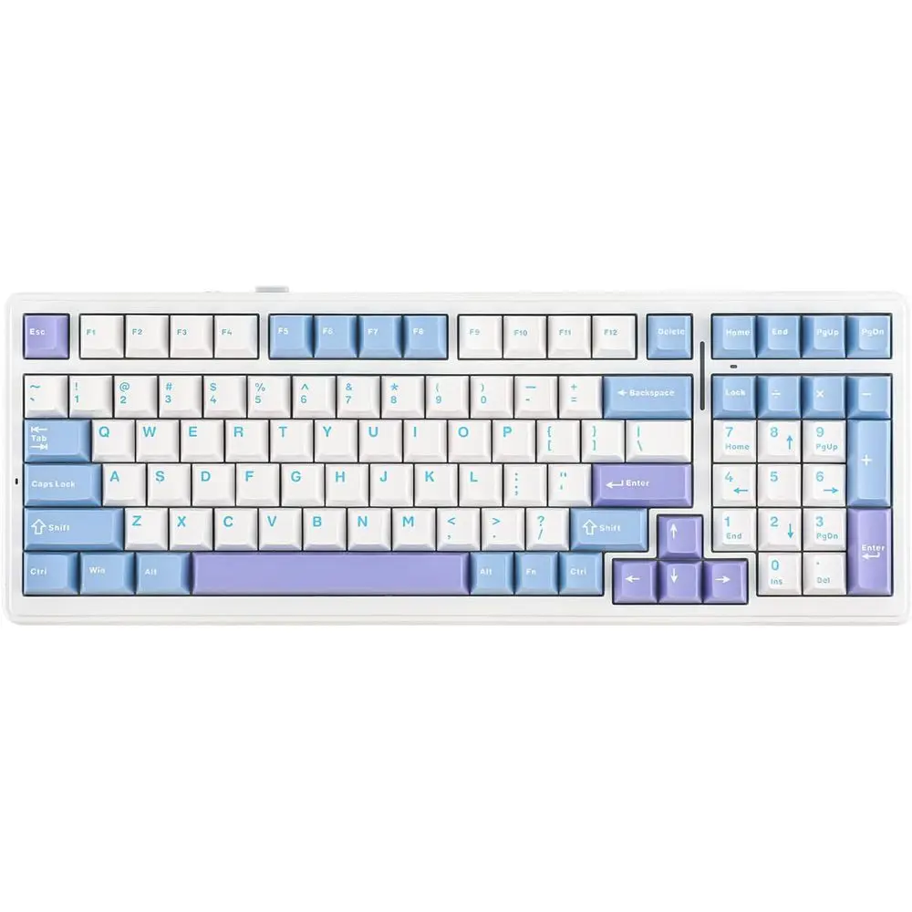 Custom Mechanical Gaming Keyboard with Hot Swappable Switches, 5-Layer Padding, Bluetooth/2.4GHz/USB-C, 8000mAh Battery, White L
Custom Mechanical Gaming Keyboard with Hot Swappable Switches, 5-Layer Padding, Bluetooth/2.4GHz/USB-C, 8000mAh Battery, White L