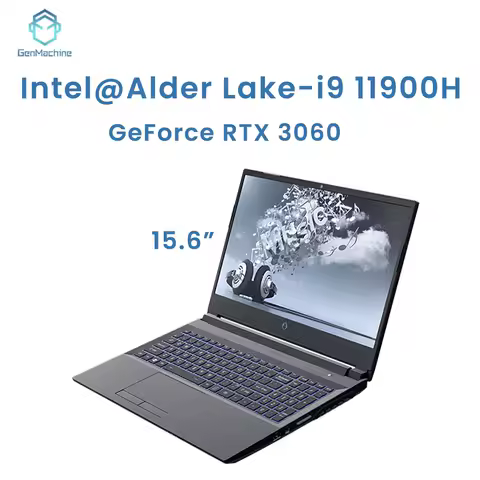 Genmachine 노트북 컴퓨터 Intel i9 11900H 15.6인치 144Hz NVIDIA GeForce RTX 3060 LPDDR4 M.2 2280 NVME SSD 비즈니스 게임용 노트북