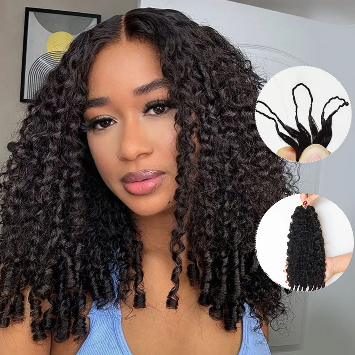 Human Crochet Hair for Black Women Burmese Curly Human Hair 60g Invisible Miracle Knots Feather Crochet Human Hair Extensions
Human Crochet Hair for Black Women Burmese Curly Human Hair 60g Invisible Miracle Knots Feather Crochet Human Hair Extensions