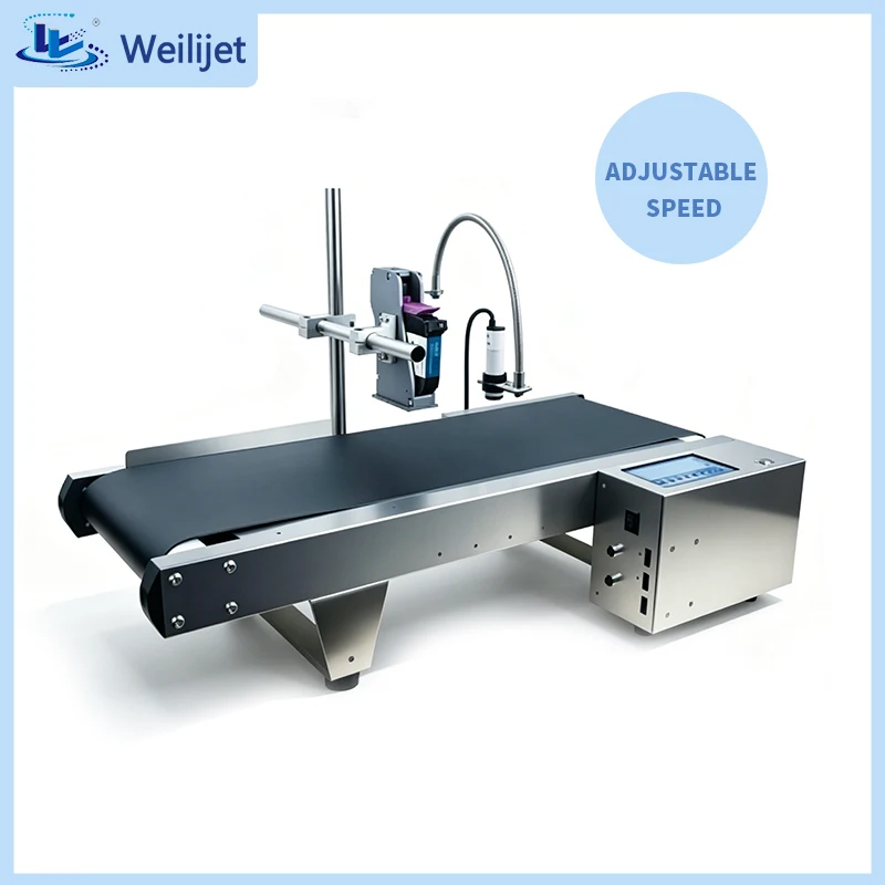 Weilijet TIJ Online Inkjet Printer with Conveyor Belt Automatic Continuous Coding Machine for Barcode Expiry Date QR Code
Weilijet TIJ Online Inkjet Printer with Conveyor Belt Automatic Continuous Coding Machine for Barcode Expiry Date QR Code