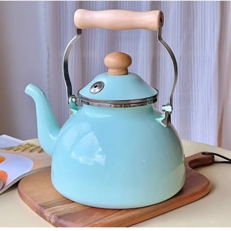 2.5L Elegant Teapot Thickened Enamel Whistling Kettle Water Household Milk Tea Pot Electromagnetic Gas Open Fire Universal
2.5L Elegant Teapot Thickened Enamel Whistling Kettle Water Household Milk Tea Pot Electromagnetic Gas Open Fire Universal