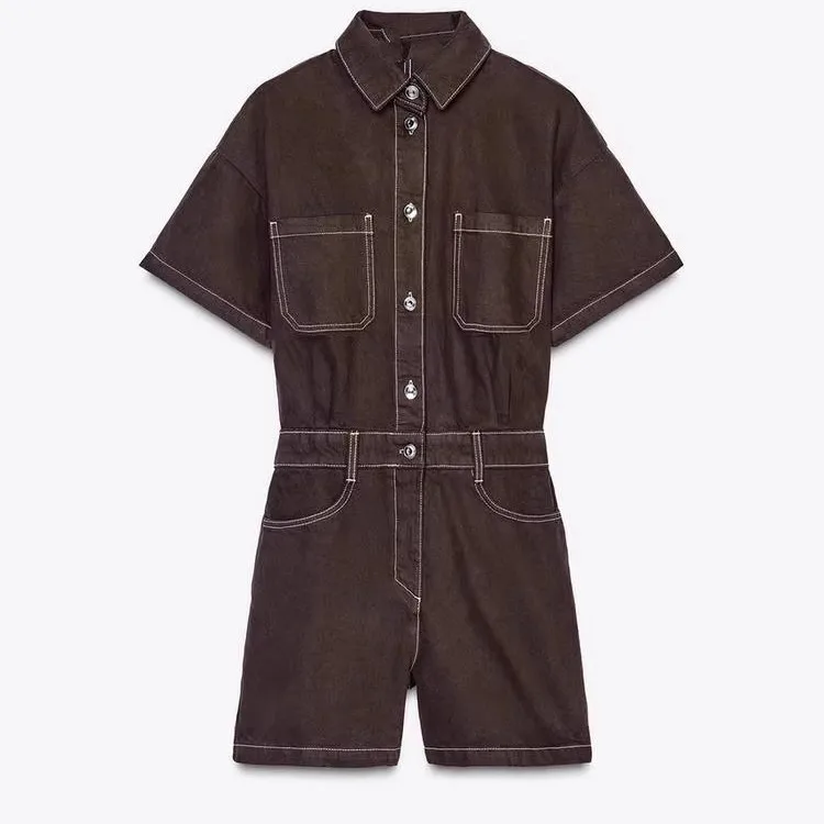 Summer 2025 New Women's Slim Fit ort Denim Rer High Waist Straight Leg Commute Sle High Quali Ladies' One-Piece Suit
Summer 2025 New Women's Slim Fit ort Denim Rer High Waist Straight Leg Commute Sle High Quali Ladies' One-Piece Suit