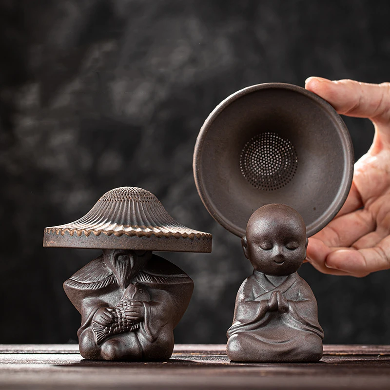 Ceramic Tea Leak Creative Fisherman Little Monk Hat Tea Pet Tea Leak Tea Filter Ceramic Figurine Statue Decorate
Ceramic Tea Leak Creative Fisherman Little Monk Hat Tea Pet Tea Leak Tea Filter Ceramic Figurine Statue Decorate