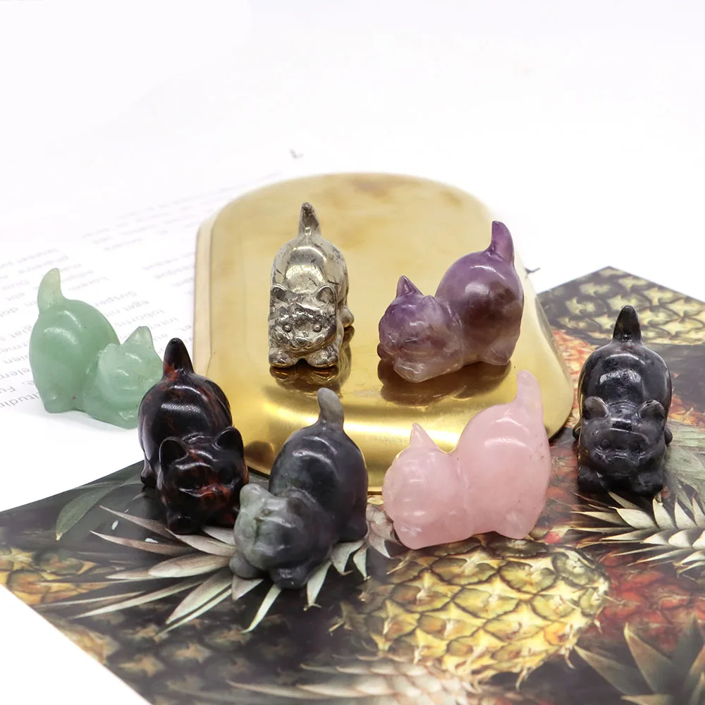 1.2" Cute MINI Elf Cat Statue Natural Crystal Mineral Gem Stone Quartz Crafts Figurine Healing Reiki Home Decoration Sculpture
1.2" Cute MINI Elf Cat Statue Natural Crystal Mineral Gem Stone Quartz Crafts Figurine Healing Reiki Home Decoration Sculpture