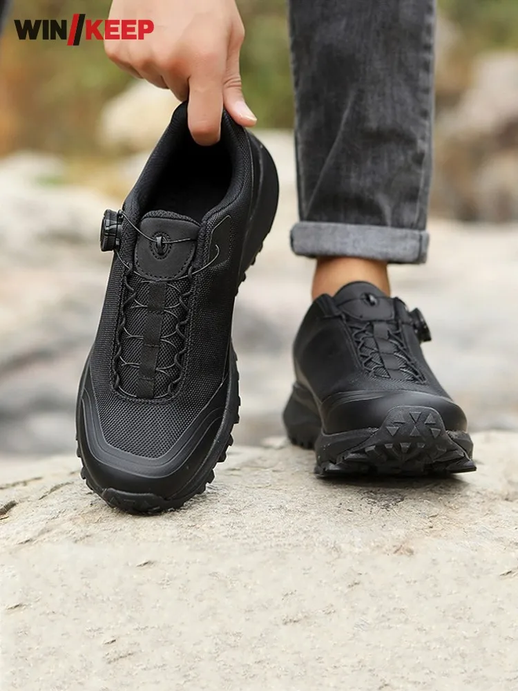 Spring Men Low Cut Sport Shoes Comfortable Breathable Button Mesh Sneakers Non Slip Men Outdoor Cushioning Hiking Climbing Shoes
Spring Men Low Cut Sport Shoes Comfortable Breathable Button Mesh Sneakers Non Slip Men Outdoor Cushioning Hiking Climbing Shoes
