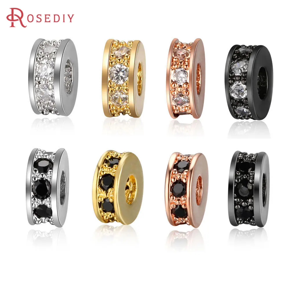 6PCS 3x7.5MM Brass and Zircon Round Spacer Beads Bracelets Beads Jewelry Making Supplies Diy Accessories
6PCS 3x7.5MM Brass and Zircon Round Spacer Beads Bracelets Beads Jewelry Making Supplies Diy Accessories