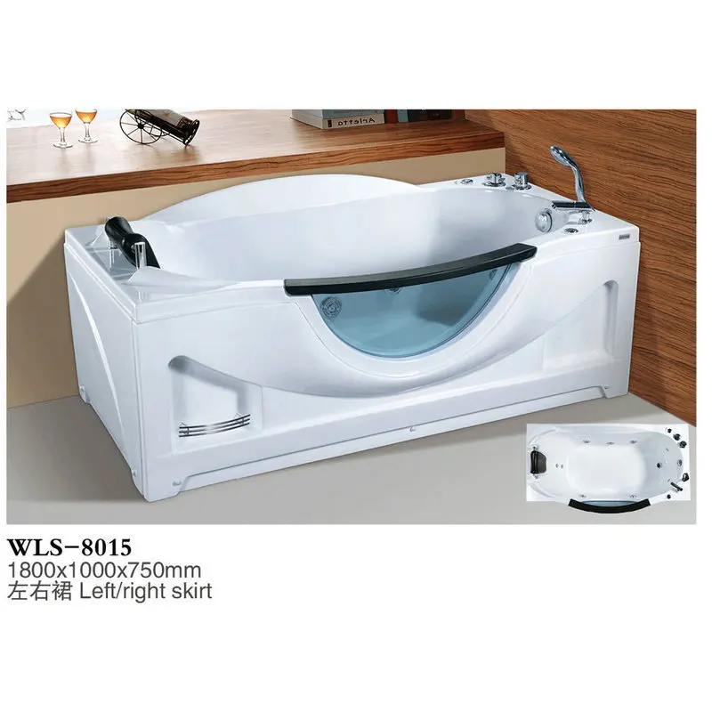 Acrylic Adult Surf Massage Cylinder Hotel Home Simple Independent Glass Skirt Bathtub With Pillow 8015
Acrylic Adult Surf Massage Cylinder Hotel Home Simple Independent Glass Skirt Bathtub With Pillow 8015