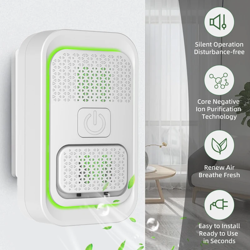 Электрический ионизатор воздуха с подключением к сети, мини-очиститель воздуха с отрицательными ионами, генератор анионов, бесшумный ионный освежитель воздуха, очиститель воздуха
Электрический ионизатор воздуха с подключением к сети, мини-очиститель воздуха с отрицательными ионами, генератор анионов, бесшумный ионный освежитель воздуха, очиститель воздуха