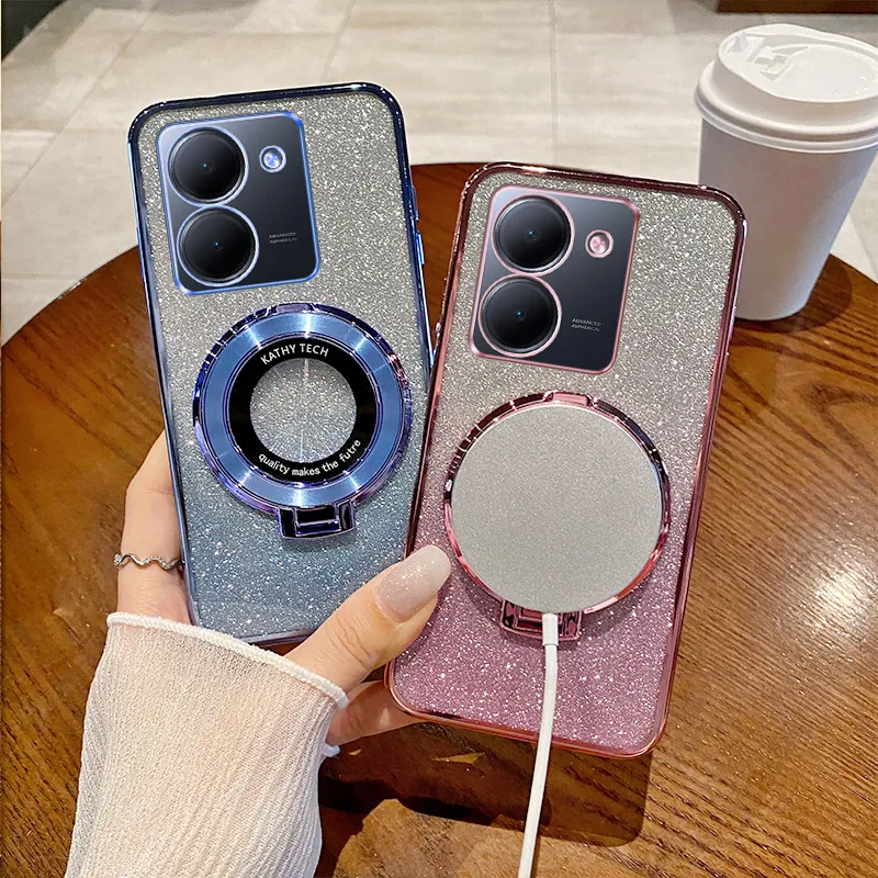 Y27 Y78 Cover For VIVO Y50 Y95 Y93 Y91 Y77 Y75 Y732 Y72 Y56 Y55 Y51 Y36 Y35 Glitter Magnetic Wireless Charging Stand Holder Case
Y27 Y78 Cover For VIVO Y50 Y95 Y93 Y91 Y77 Y75 Y732 Y72 Y56 Y55 Y51 Y36 Y35 Glitter Magnetic Wireless Charging Stand Holder Case