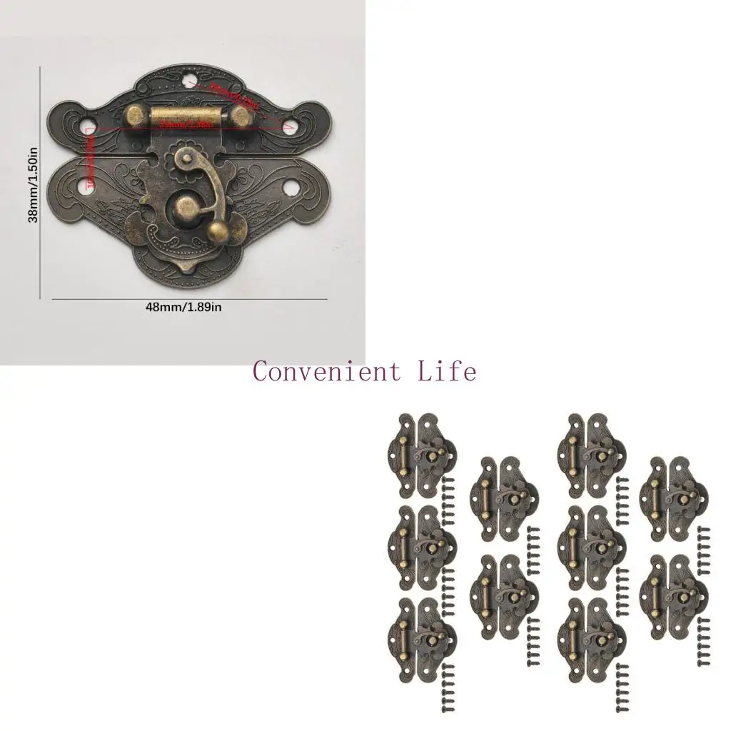 L1EE Classical Metal Cabinet Latches Handmade Box Hardware Decorative Latches for Decorative Wooden Chests & Storage Boxes
L1EE Classical Metal Cabinet Latches Handmade Box Hardware Decorative Latches for Decorative Wooden Chests & Storage Boxes