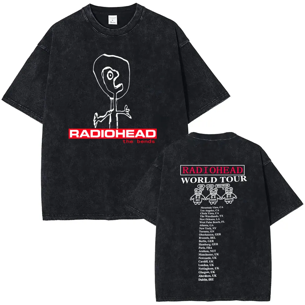 Rock Band Radiohead Music Album The Bends Vintage Washed T-shirt Men Women Gothic Oversized T Shirts Unisex Harajuku Streetwear
Rock Band Radiohead Music Album The Bends Vintage Washed T-shirt Men Women Gothic Oversized T Shirts Unisex Harajuku Streetwear