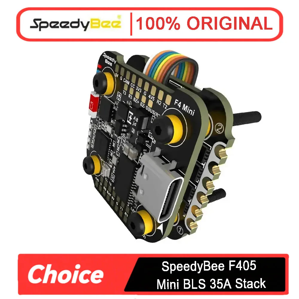 SpeedyBee F405 Mini BLS 35A 20x20 Stack (F405 FC + 35A BLHELI_S 4IN1 ESC) - 3-6S LIPO for FPV Freestyle/Racing
SpeedyBee F405 Mini BLS 35A 20x20 Stack (F405 FC + 35A BLHELI_S 4IN1 ESC) - 3-6S LIPO for FPV Freestyle/Racing