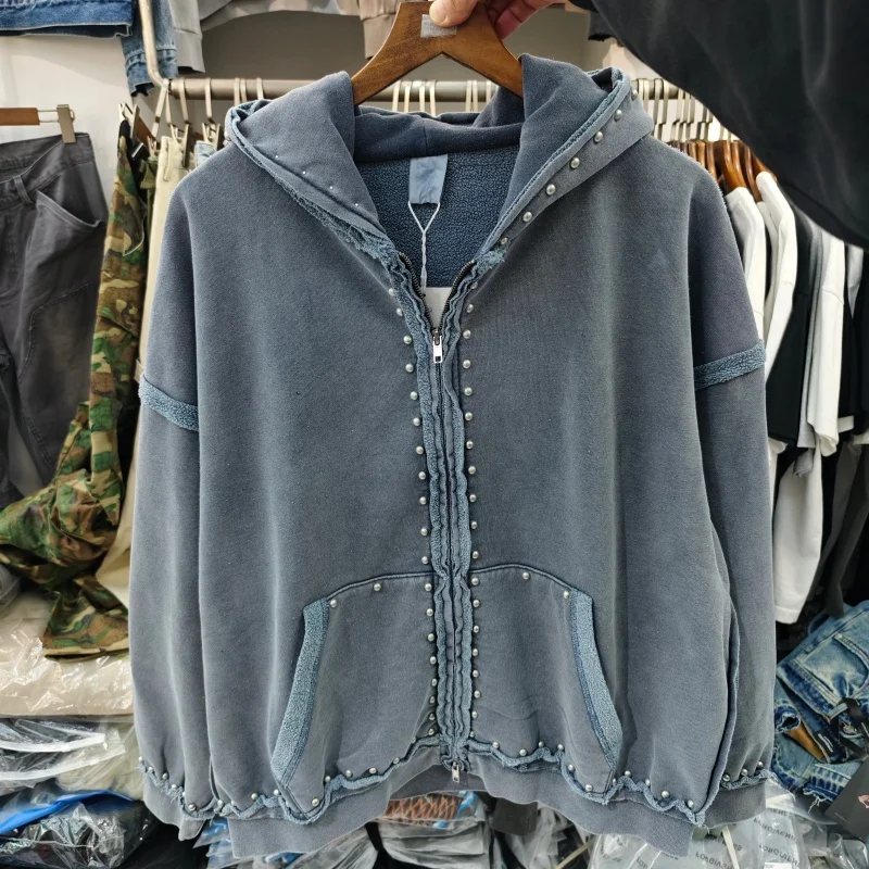 Mens Oversized Fleece Lined Hooded Sweatshirt Winter Warm Zip Up Jacket Vintage Washed Blue Cotton Casual Sportswear
Mens Oversized Fleece Lined Hooded Sweatshirt Winter Warm Zip Up Jacket Vintage Washed Blue Cotton Casual Sportswear