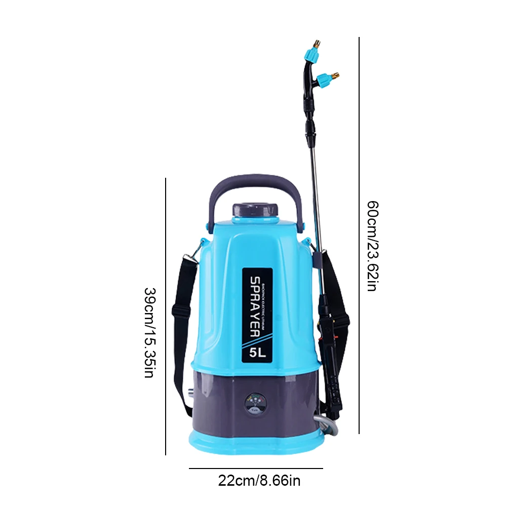 5L Battery Powered Sprayer with 5 Mist Nozzles Garden Sprayer with Adjustable Shoulder Strap Plant Sprayer for Lawn and Garden
5L Battery Powered Sprayer with 5 Mist Nozzles Garden Sprayer with Adjustable Shoulder Strap Plant Sprayer for Lawn and Garden
