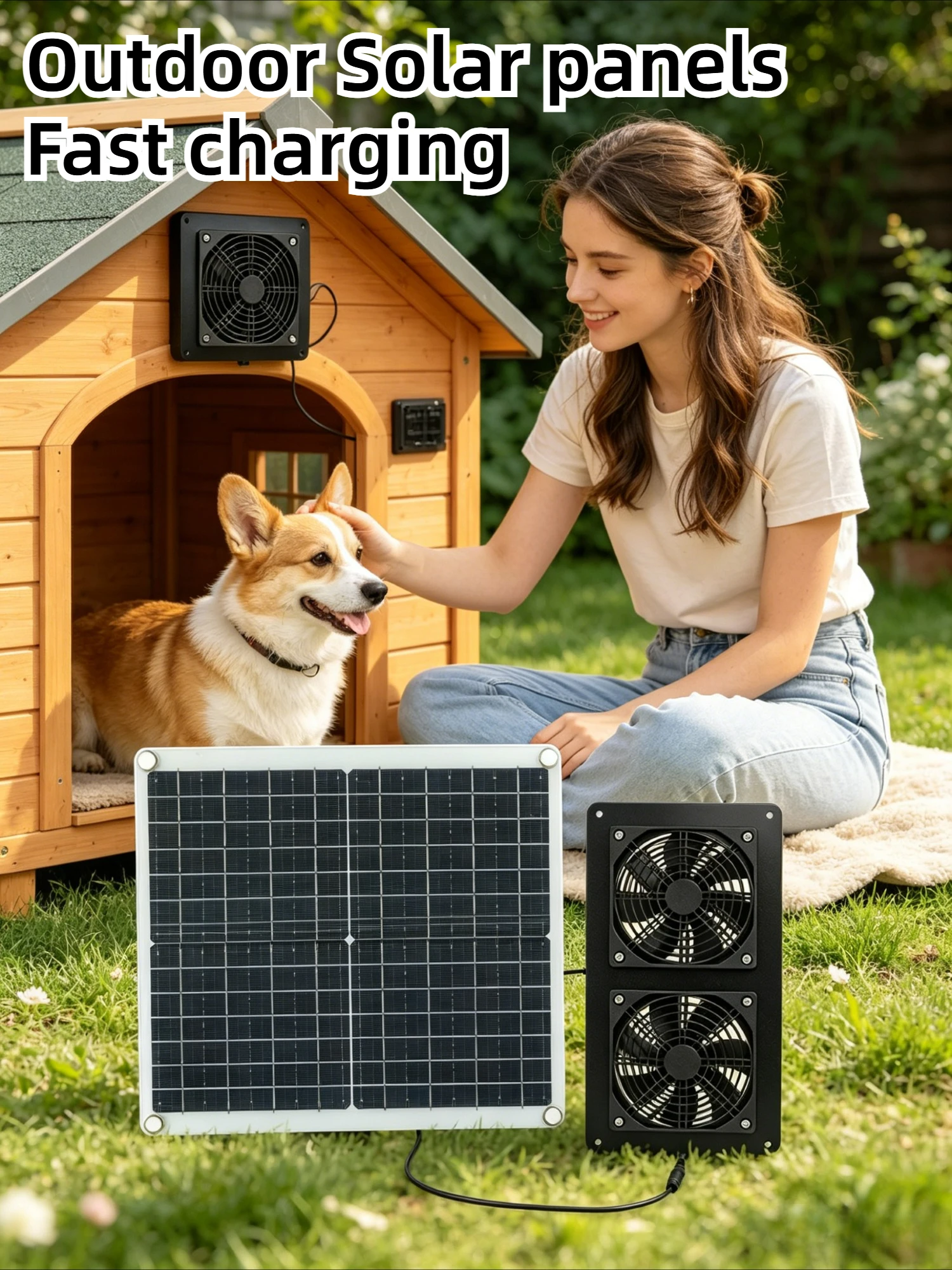 30W Monocrystalline Solar Dual Fan System IP65 Waterproof Outdoor Air Cooling for RV Greenhouse Chicken Coop Pet House Shed Vent
30W Monocrystalline Solar Dual Fan System IP65 Waterproof Outdoor Air Cooling for RV Greenhouse Chicken Coop Pet House Shed Vent