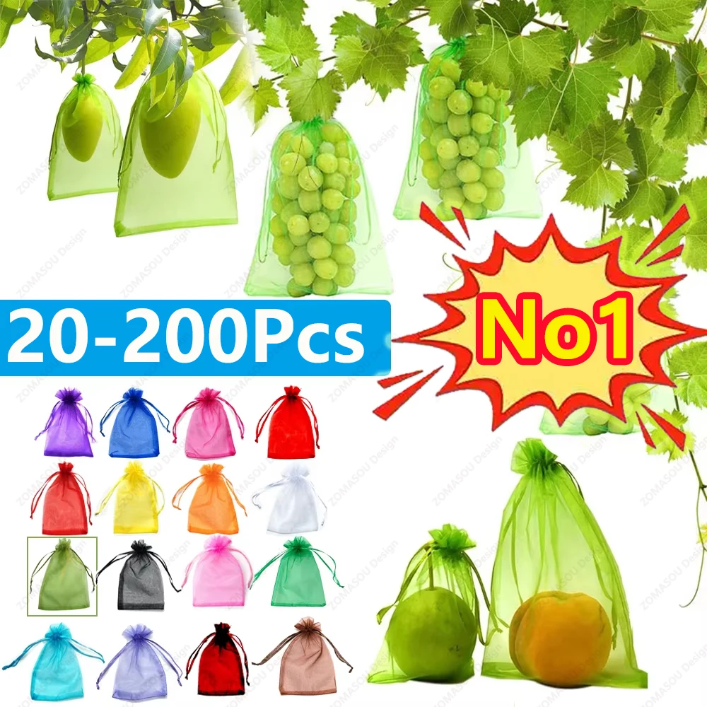 20-200PCS Grapes Fruit Protection Bags Fruit Grow Bags Garden Anti-Bird Netting Mesh Vegetable Bag Strawberry Bags Garden Tools
20-200PCS Grapes Fruit Protection Bags Fruit Grow Bags Garden Anti-Bird Netting Mesh Vegetable Bag Strawberry Bags Garden Tools