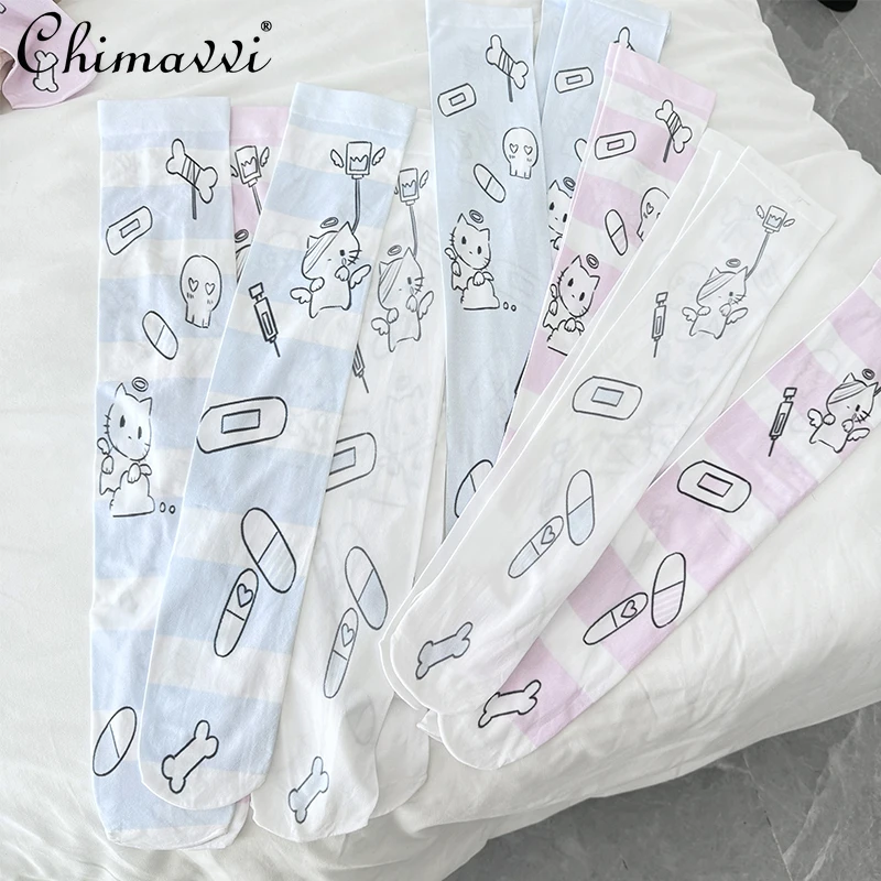 Original Summer Japanese Mine Series Cute Velvet Stockings Thin Sweet Girl Cute Printed Water Color Cos White Silk Knee Socks
Original Summer Japanese Mine Series Cute Velvet Stockings Thin Sweet Girl Cute Printed Water Color Cos White Silk Knee Socks