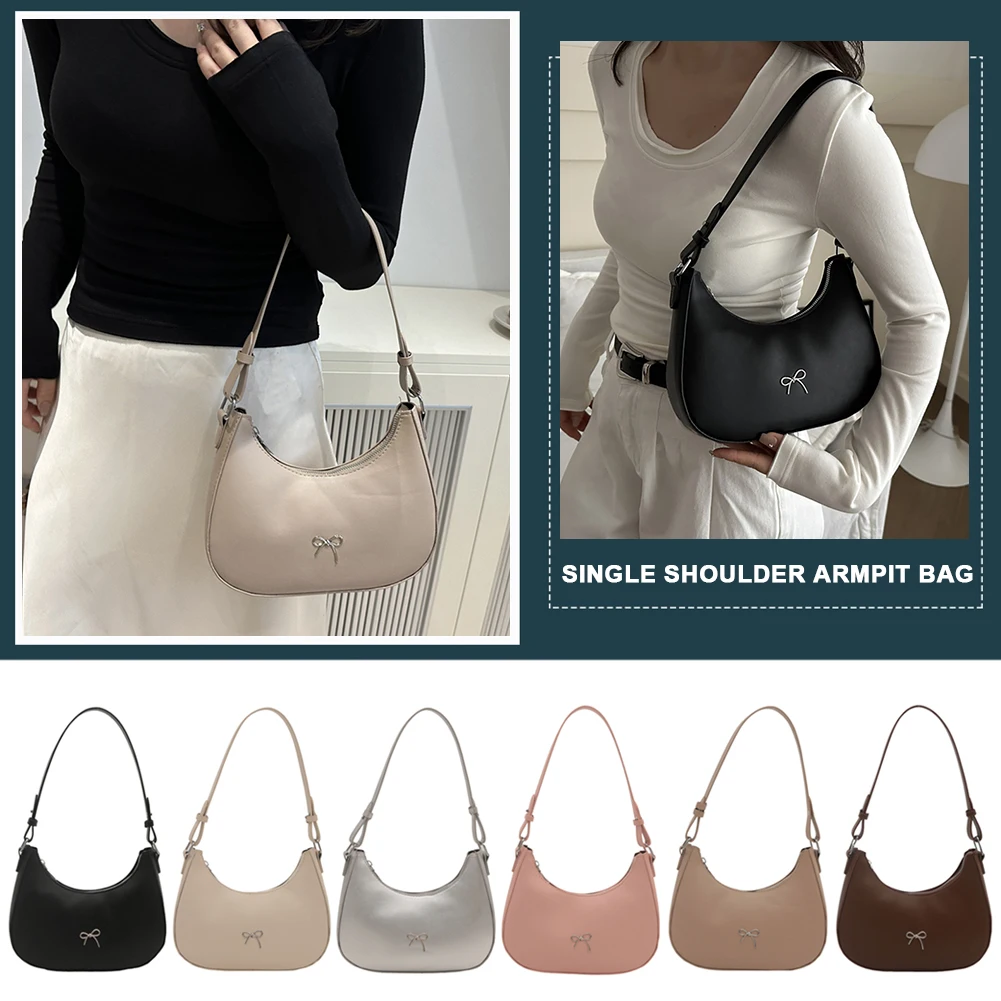 Crescent Shoulder Bag Cute Bow Hobo Handbag Y2k Clutch Bag Tote Bag Purses Underarm Purse for Women Girls
Crescent Shoulder Bag Cute Bow Hobo Handbag Y2k Clutch Bag Tote Bag Purses Underarm Purse for Women Girls