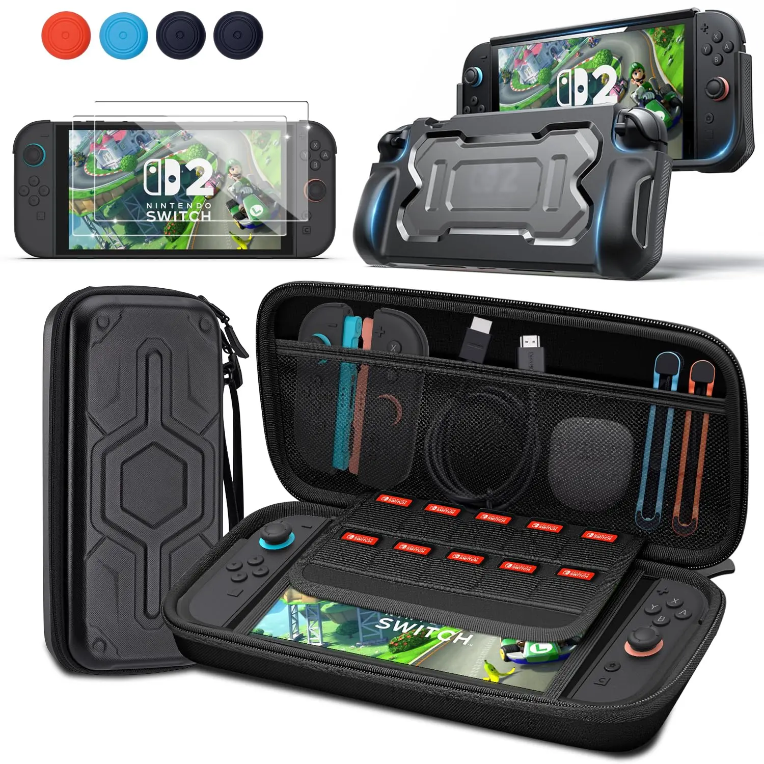 Carrying Case for NS 2,Protective Case for Switch 2 2025& 2 Tempered Glass Screen 7.9 Inch Protector Hard Shell Portable Travel 
Carrying Case for NS 2,Protective Case for Switch 2 2025& 2 Tempered Glass Screen 7.9 Inch Protector Hard Shell Portable Travel