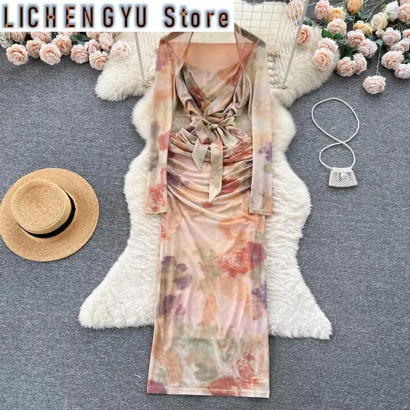 New sweet style women's dress square collar halter contrast color print mesh high waist vestidos winter spring
New sweet style women's dress square collar halter contrast color print mesh high waist vestidos winter spring