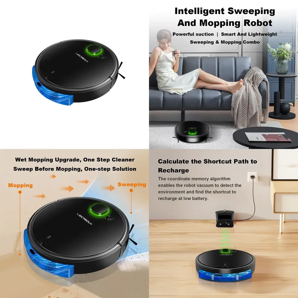 LIECTROUX ZM-013B Economic Vacuum Cleaner With Charging Station for Auto Recharge, Remote Control, Water Tank Wet
LIECTROUX ZM-013B Economic Vacuum Cleaner With Charging Station for Auto Recharge, Remote Control, Water Tank Wet