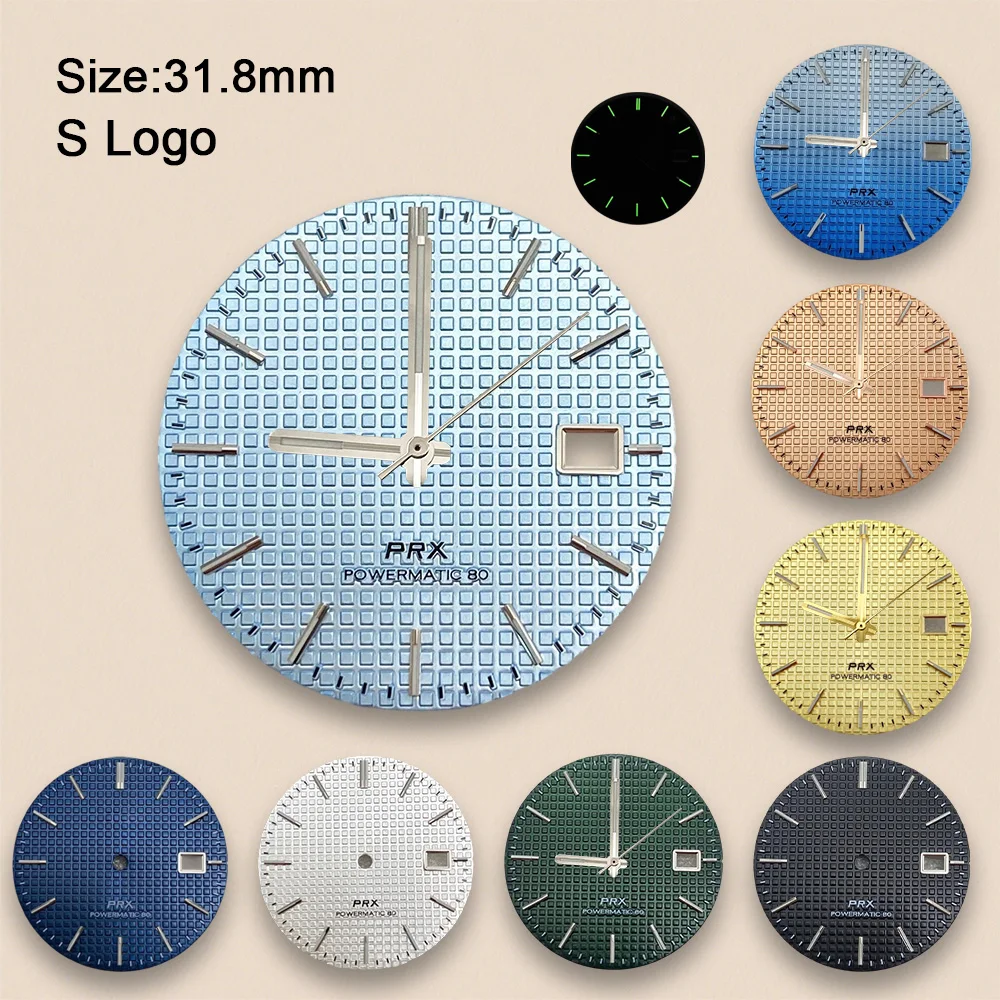 31.8mm S Logo PRX Dial Fit NH35 Automatic Movement Green Luminous High-Quality Watch Modification Accessories
31.8mm S Logo PRX Dial Fit NH35 Automatic Movement Green Luminous High-Quality Watch Modification Accessories