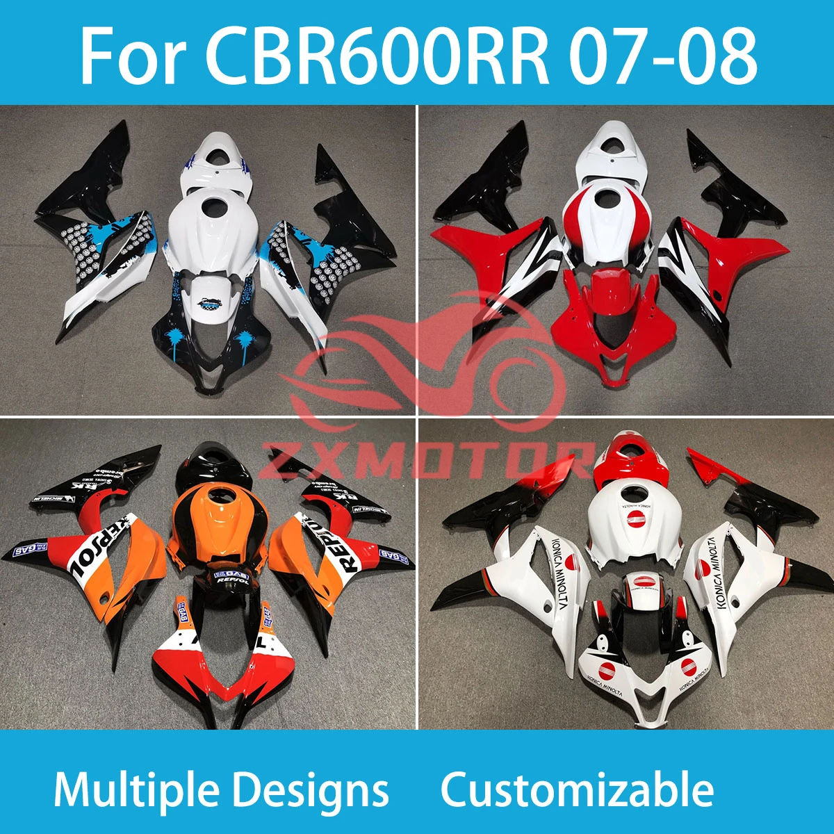 Для Honda CBR 600RR 2007 2008 Полные обтекатели CBR 600 RR 07 08 Мотоцикл Бесплатный индивидуальный комплект обтекателей для кузова из литья под давлением, новый
Для Honda CBR 600RR 2007 2008 Полные обтекатели CBR 600 RR 07 08 Мотоцикл Бесплатный индивидуальный комплект обтекателей для кузова из литья под давлением, новый