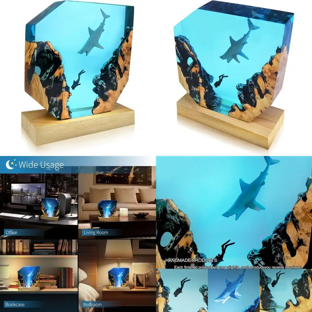 Resin Shark Night Light - Ocean Themed Bedroom Decor, Unique Lighting for Nightstands
Resin Shark Night Light - Ocean Themed Bedroom Decor, Unique Lighting for Nightstands
