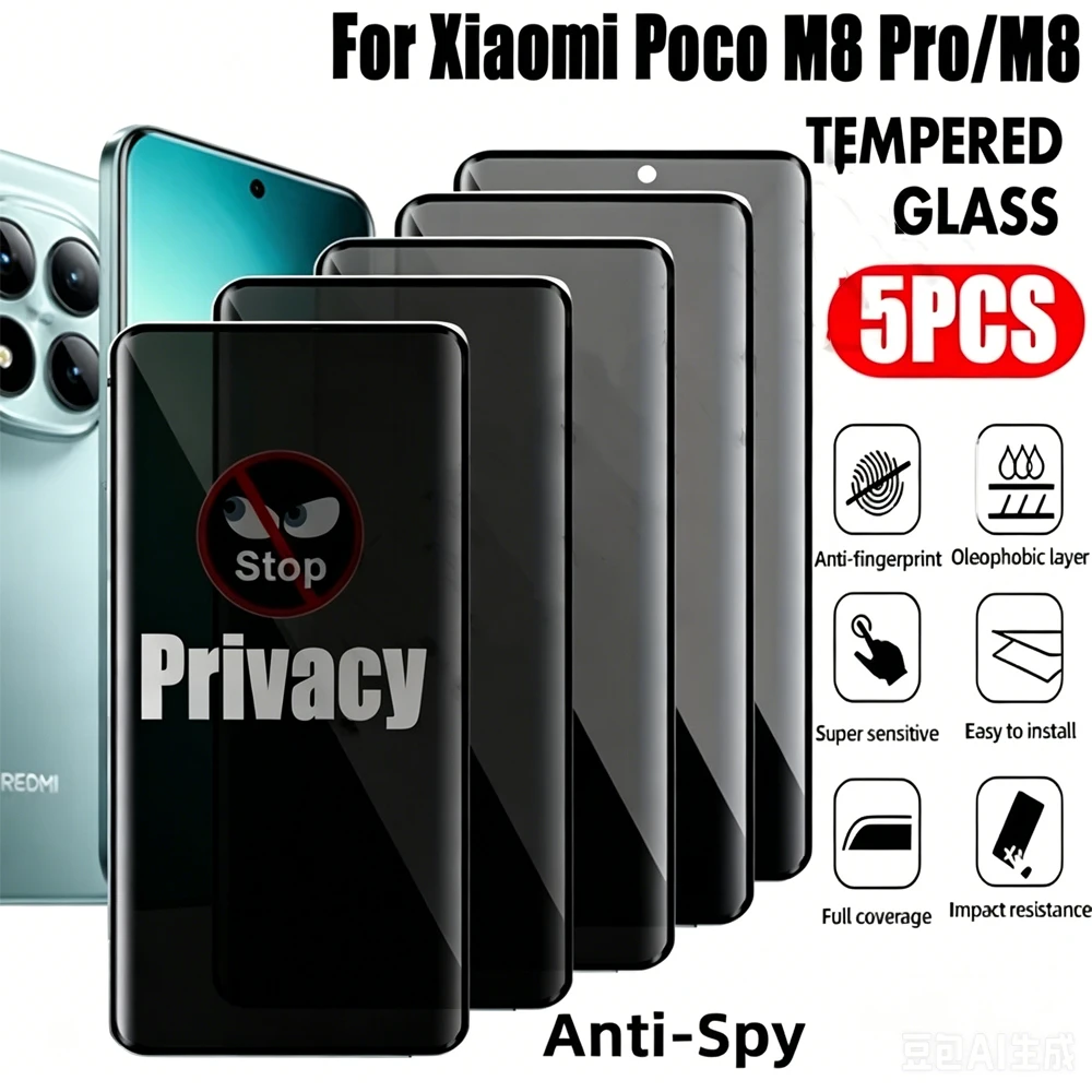 5-1Pcs Privacy Screen Protectors For Xiaomi Poco X7 F7 Pro F7 Ultra X6 M7 Pro X5 Pro X3 Pro X6 Pro F6 Pro C61 M6 Tempered Glass
5-1Pcs Privacy Screen Protectors For Xiaomi Poco X7 F7 Pro F7 Ultra X6 M7 Pro X5 Pro X3 Pro X6 Pro F6 Pro C61 M6 Tempered Glass