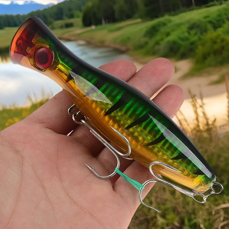 SGYAO Big Popper Wobbler Fishing Lure Floating Bait 43g Topwater Lure Whopper Saltwater Lures Isca With BKK Hooks Pike Tackle
SGYAO Big Popper Wobbler Fishing Lure Floating Bait 43g Topwater Lure Whopper Saltwater Lures Isca With BKK Hooks Pike Tackle