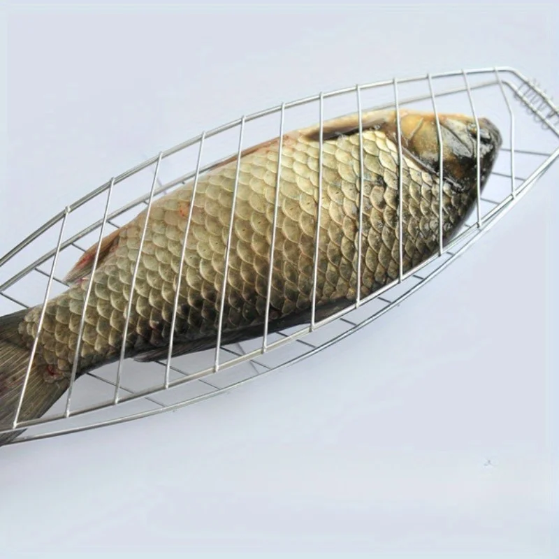 Stainless Steel Fish Grill Basket - Perfect For Bbqs & Outdoor Cooking, Durable Mesh Design With Wooden Handle, Ideal For Seafoo
Stainless Steel Fish Grill Basket - Perfect For Bbqs & Outdoor Cooking, Durable Mesh Design With Wooden Handle, Ideal For Seafoo