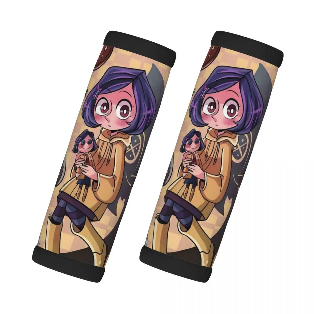 Custom Coraline Horor Cartoon Luggage Handles Wrap Grips 2 Pcs Handle Grip For Travel Bag Luggage Suitcase Airplane Soft 
Custom Coraline Horor Cartoon Luggage Handles Wrap Grips 2 Pcs Handle Grip For Travel Bag Luggage Suitcase Airplane Soft