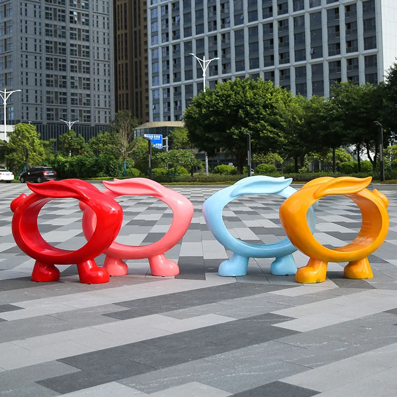 FRP Outdoor Abstract Rabbit Sitting Stool Sculpture Shopping Mall Kindergarten Creative
FRP Outdoor Abstract Rabbit Sitting Stool Sculpture Shopping Mall Kindergarten Creative