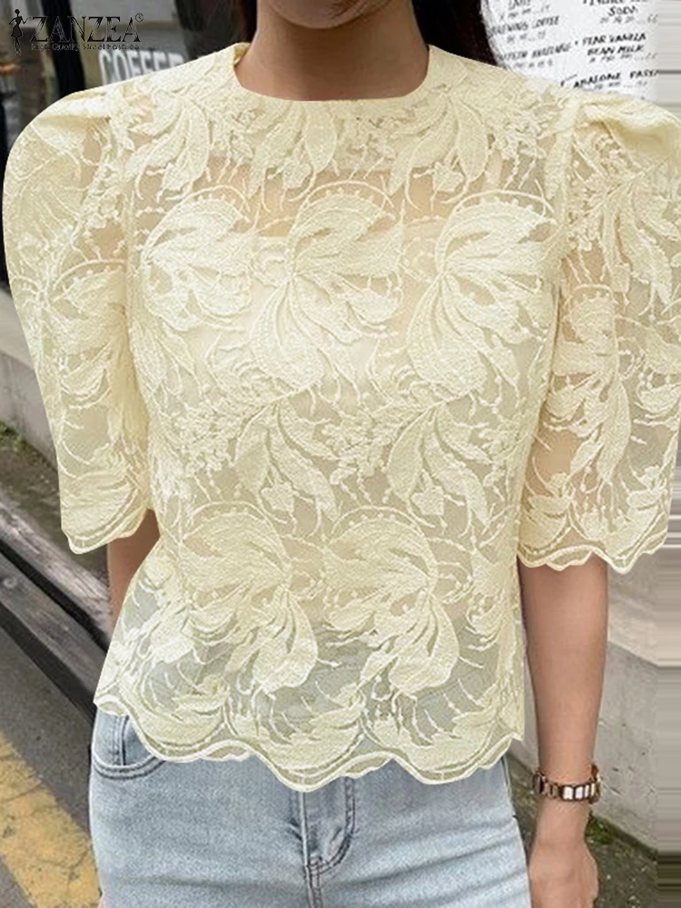 Women Summer Lace Patchwork Blouse ZANZEA Elegant Office Work Shirt Fashion O Neck Short Sleeve Blusas Casual Holiday Tops Tunic
Women Summer Lace Patchwork Blouse ZANZEA Elegant Office Work Shirt Fashion O Neck Short Sleeve Blusas Casual Holiday Tops Tunic