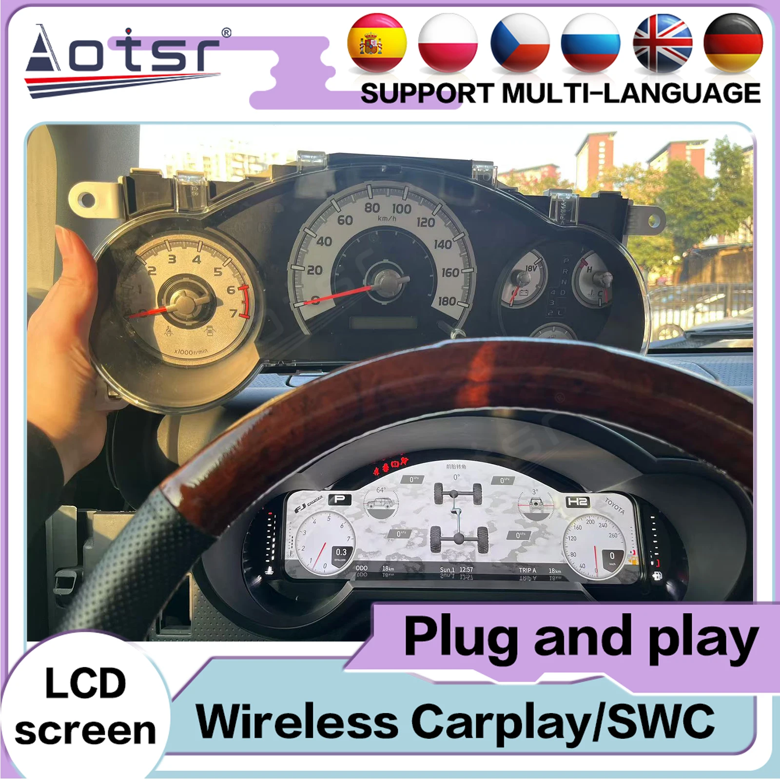 Digital Dashboard Panel Modification Accessories For Toyota Land Cruiser FJ 2007~2024 Car Instrument Display Multimedia Screen
Digital Dashboard Panel Modification Accessories For Toyota Land Cruiser FJ 2007~2024 Car Instrument Display Multimedia Screen