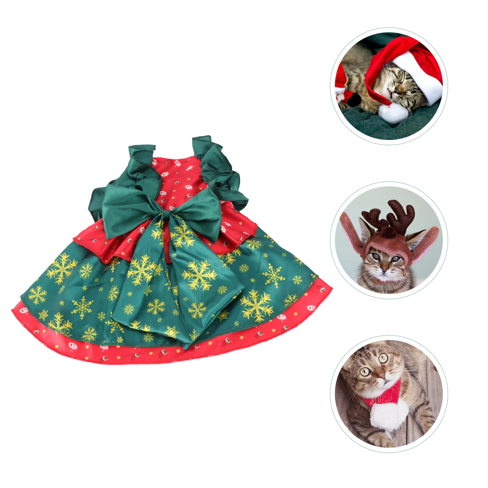 1Pcs Christmas Pet Dress Cat Outfit Red Green Snowflake Print Lightweight Xmas Party Costume Christmas Cat Clothes
1Pcs Christmas Pet Dress Cat Outfit Red Green Snowflake Print Lightweight Xmas Party Costume Christmas Cat Clothes