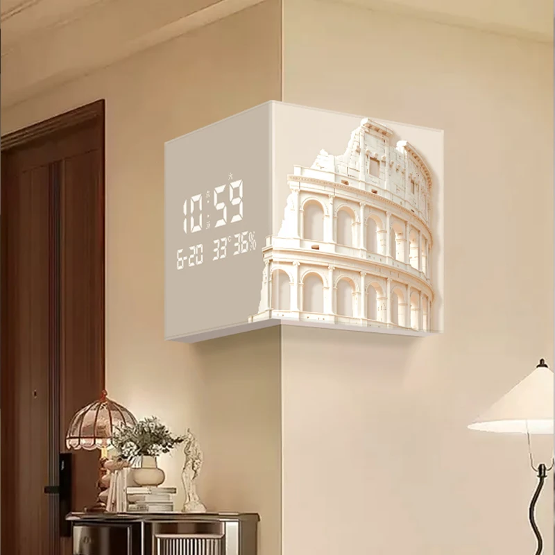 Cream wind living room luminous electronic clock wall led creative corner clock wall light 2024 new corner clock
Cream wind living room luminous electronic clock wall led creative corner clock wall light 2024 new corner clock
