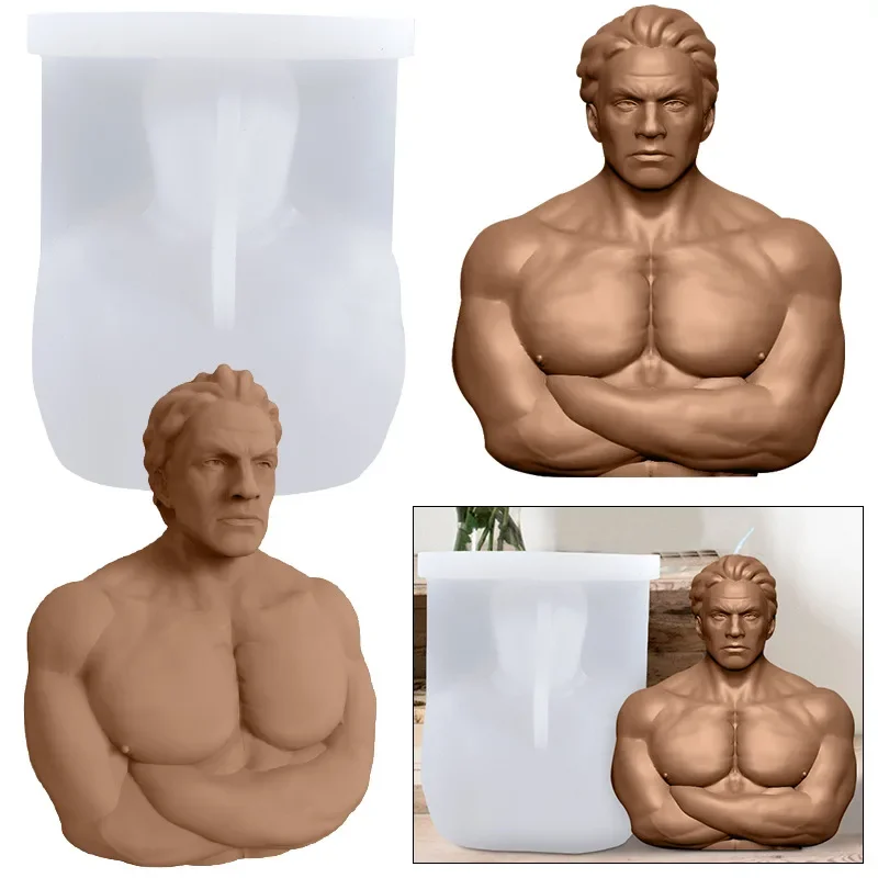 Large Body Shaped Candle Silicone Mold DIY Handmade Portrait 3D Half Body Muscle Man Body Plaster Soap Ice Resin Making Molds
Large Body Shaped Candle Silicone Mold DIY Handmade Portrait 3D Half Body Muscle Man Body Plaster Soap Ice Resin Making Molds